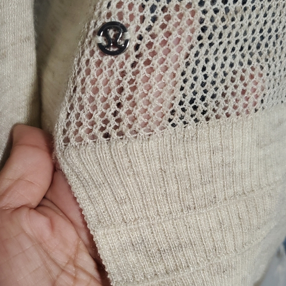 Lululemon Well Being Crew Sweater Linen Cream Size M - Picture 5 of 10